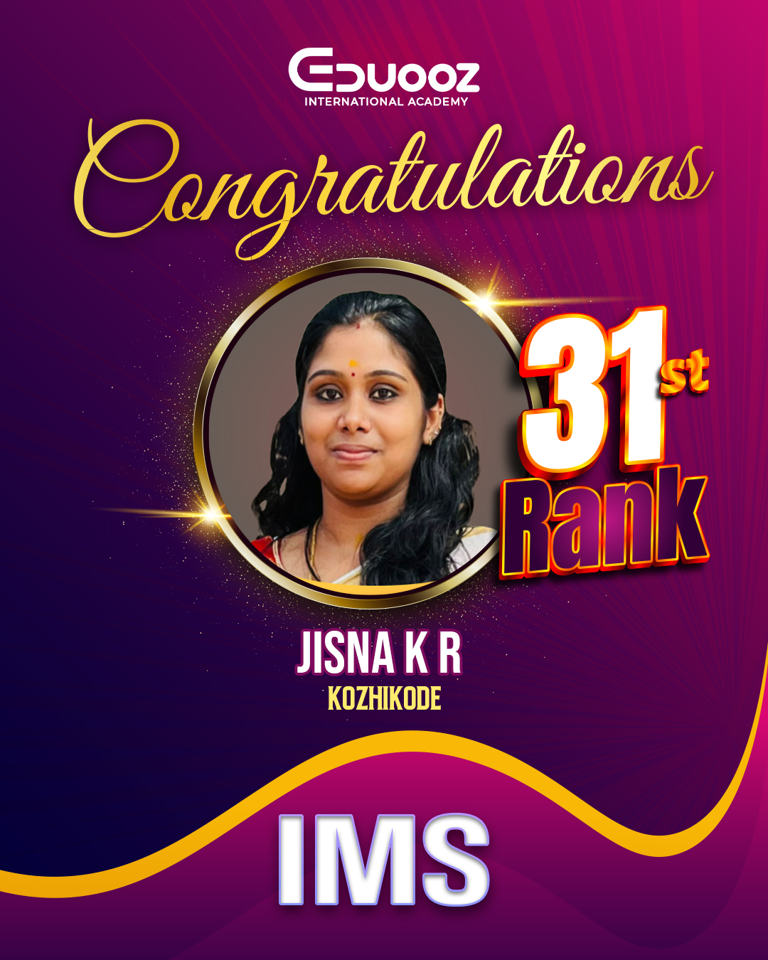 Rank holder portrait: 31 JISNA K R.jpg